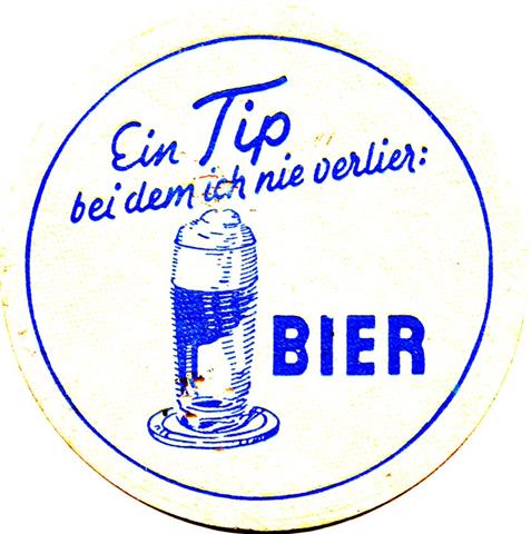 unbekannt ----- bier rund 2d (215-ein tip-u glas-rand schmal-blau) 